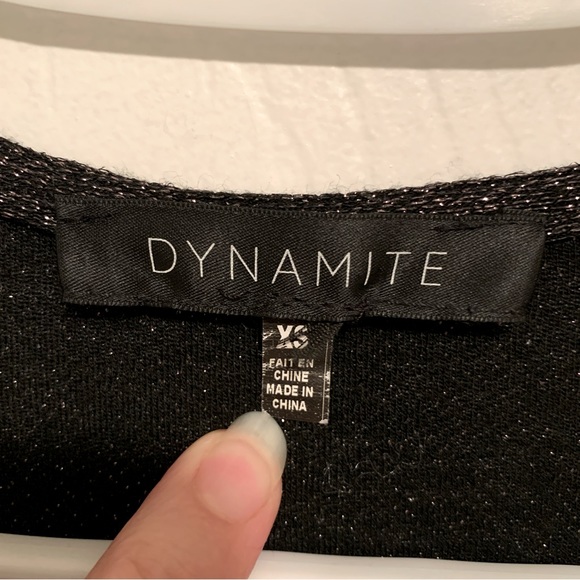 DYNAMITE Shiny Black Dress - Picture 4 of 9